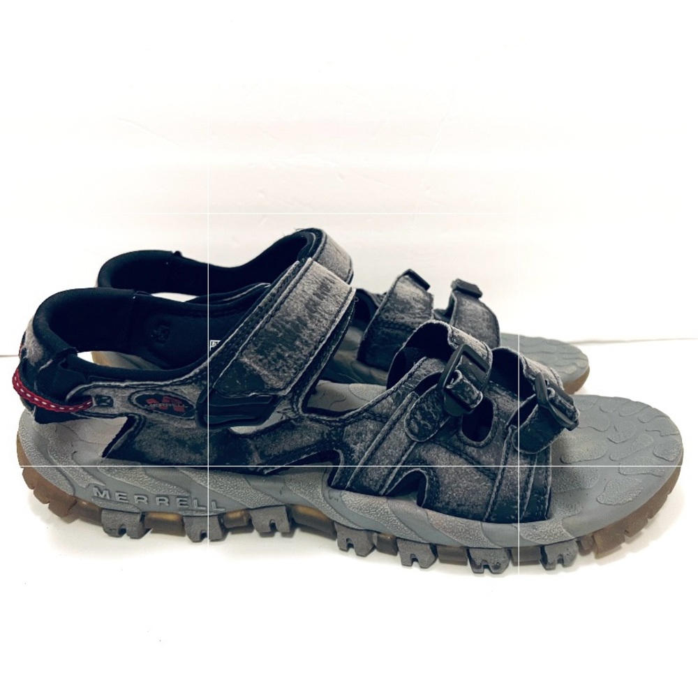 Merrell Sz 14. Black/Gray Suede Hiking Sandals Shoes Outdoor